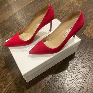 Manolo Blahnik Pink Heels BB 90mm Size 38